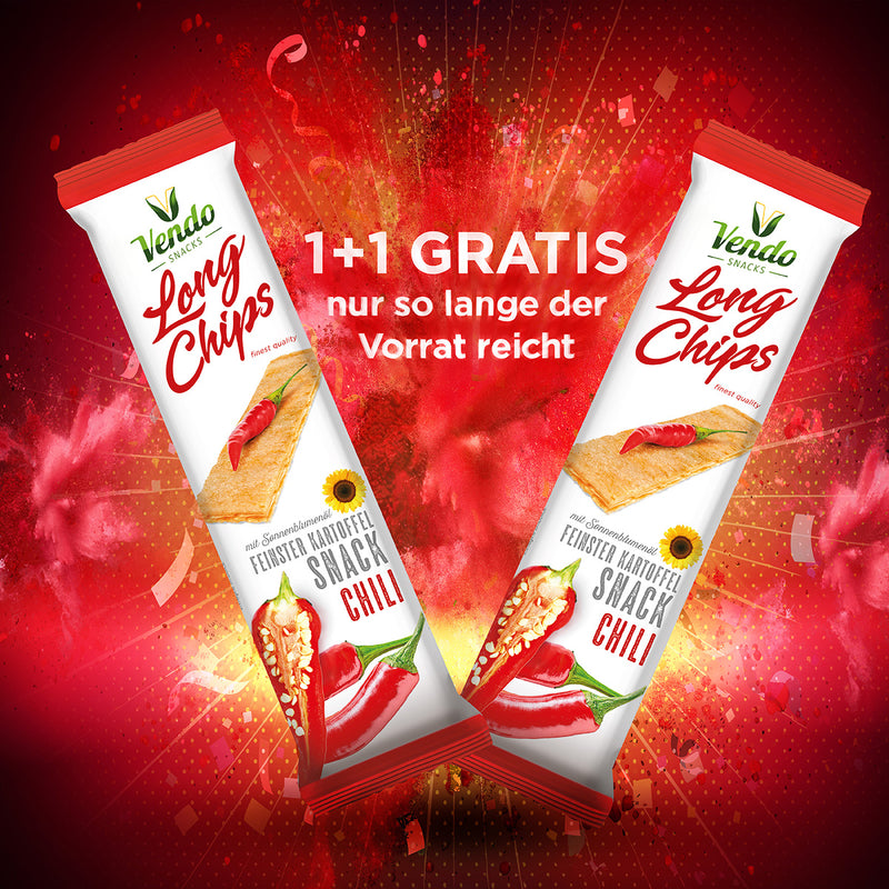 Long Chips Chili 75 g im Vorratskarton (= 160 Pkg. a 75g)