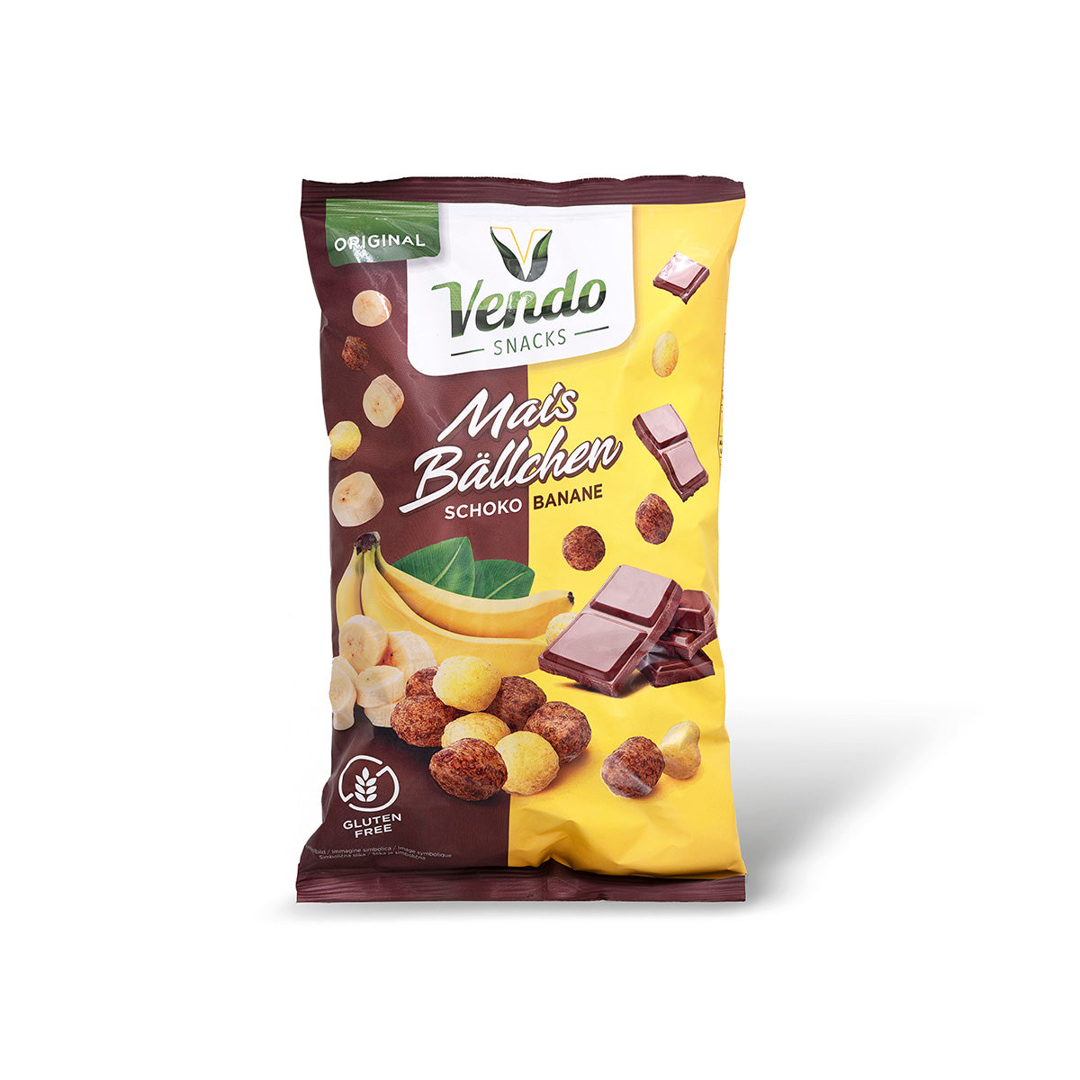 Maisbällchen Schoko-Banane 70g – VENDO Snacks GmbH